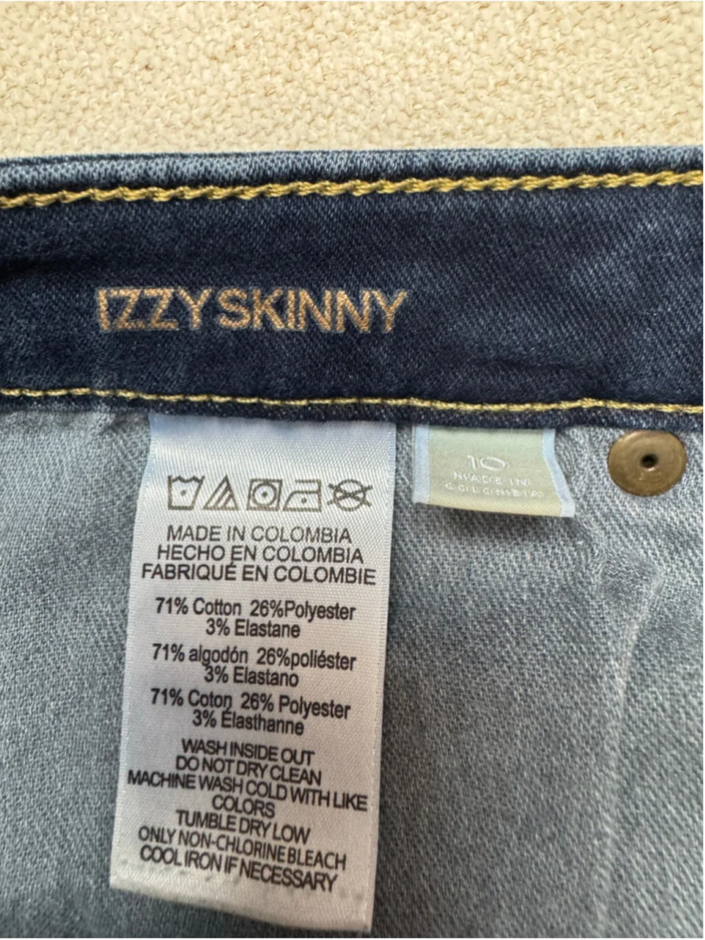 Michael Kors Womens Izzy Skinny Blue Denim Jeans Blue Size 10 Classic Preppy